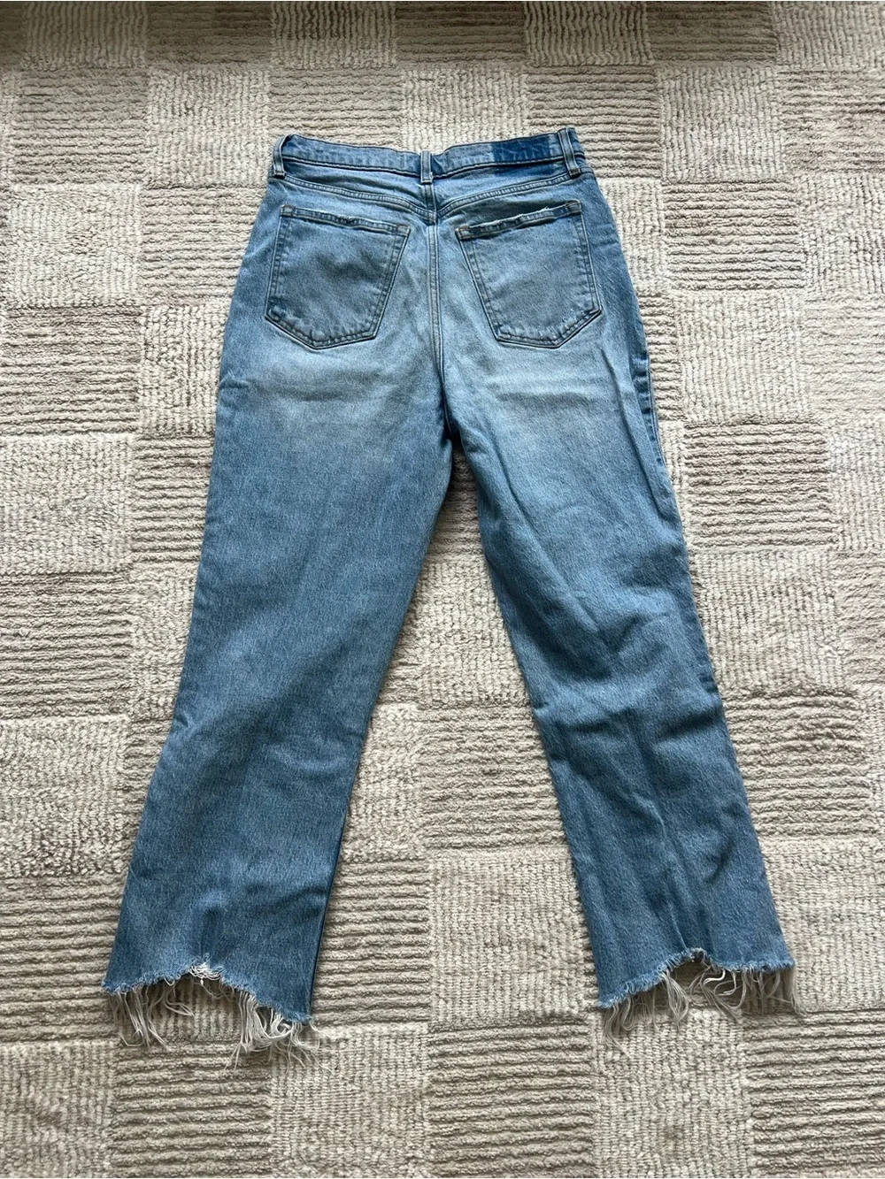 Abercrombie & Fitch Light Blue Distressed Ankle Jeans